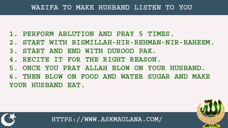 6 Quick Wazifa To Make Husband Listen To You