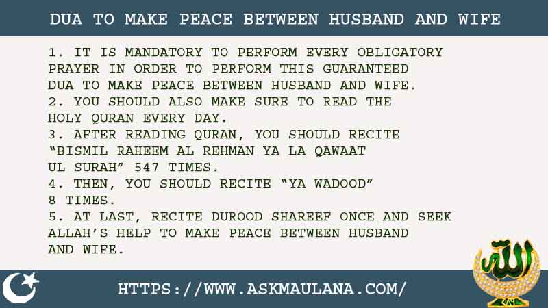 5 Strong Dua To Make Peace Between Husband And Wife
