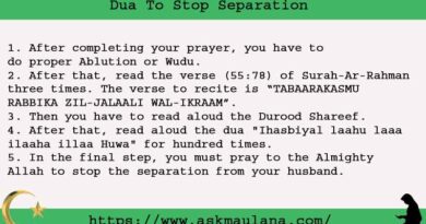 5 Powerful Dua To Stop Separation