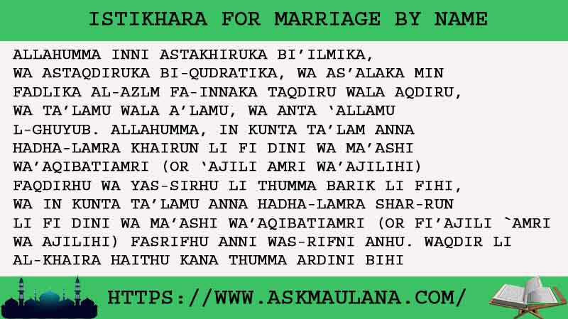 4 Powerful Istikhara For Marriage By Name