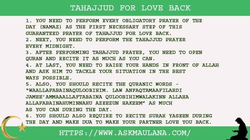 6 Strong Tahajjud For Love Back