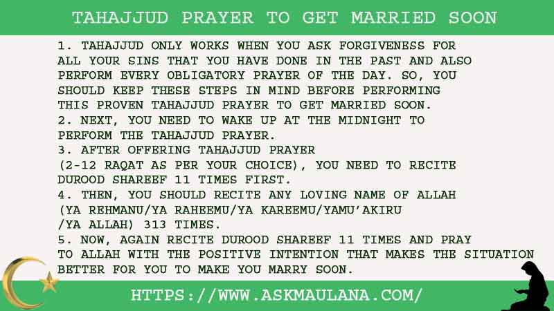 5 Quick Tahajjud Prayer To Get Married Soon