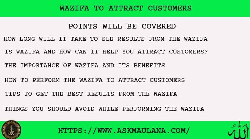 6 Powerful Steps For wazifa to attract customers