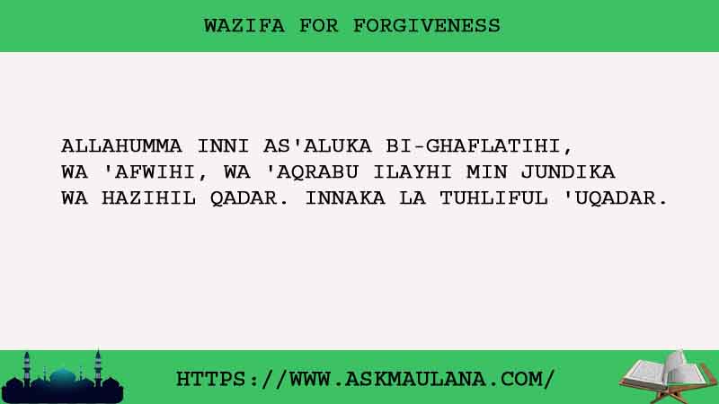 No.1 Quick Wazifa For Forgiveness