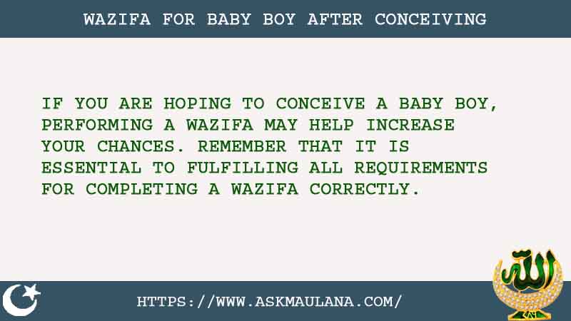 Wazifa For Baby Boy After Conceiving - A Helpful Guide