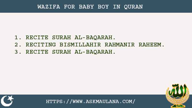 The Power of The Wazifa For Baby Boys In The Quran