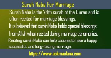 Surah Naba For Marriage