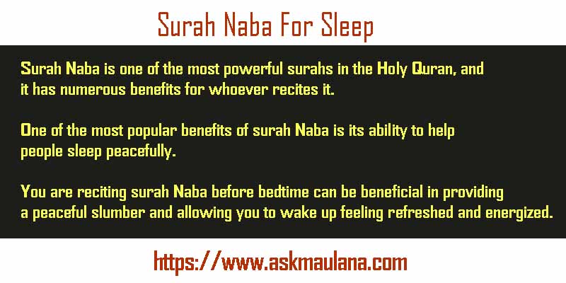 Surah Naba For Sleep