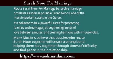 Surah Noor For Marriage