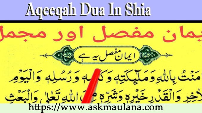 Aqeeqah Dua in Shia